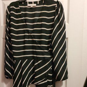 LOFT Wrap Peplum Blouse